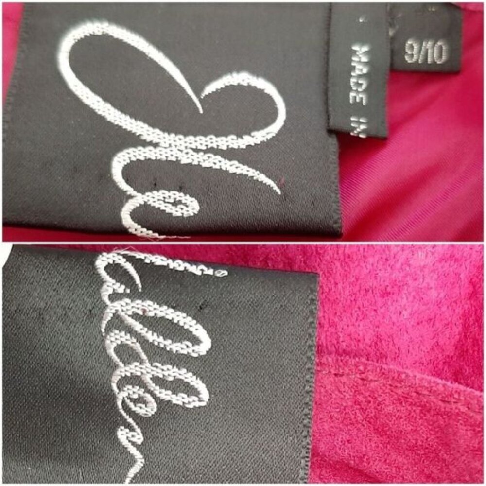 Vintage J WALDEN 100% Genuine Suede Leather Pencil Mini Skirt Pink Sz S - Picture 16 of 16